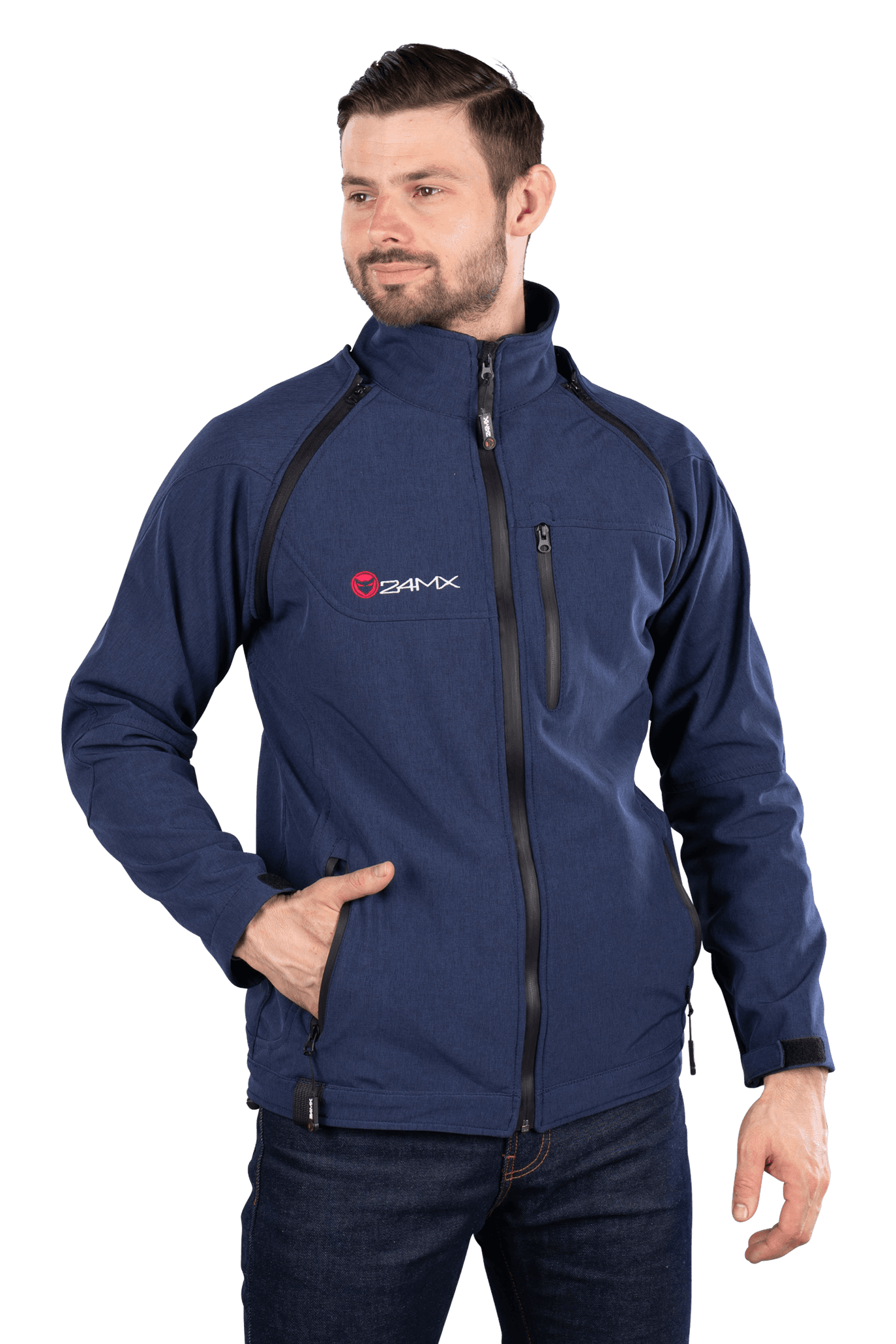 Softshelljakke 24MX Team m/Avtagbare Ermer