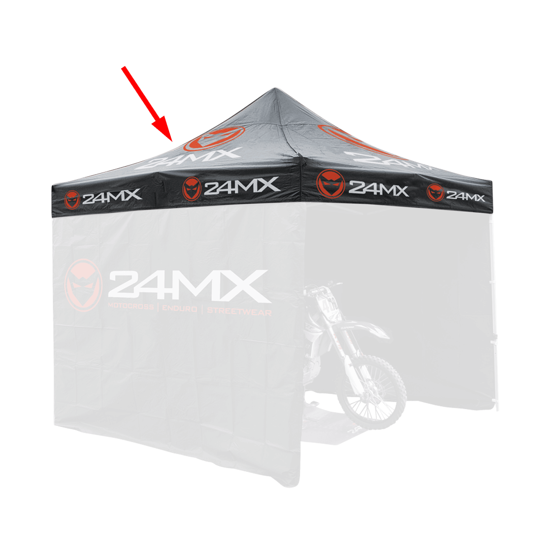 Telttak 24MX Easy-Up Depottelt Svart (Kun Tak)