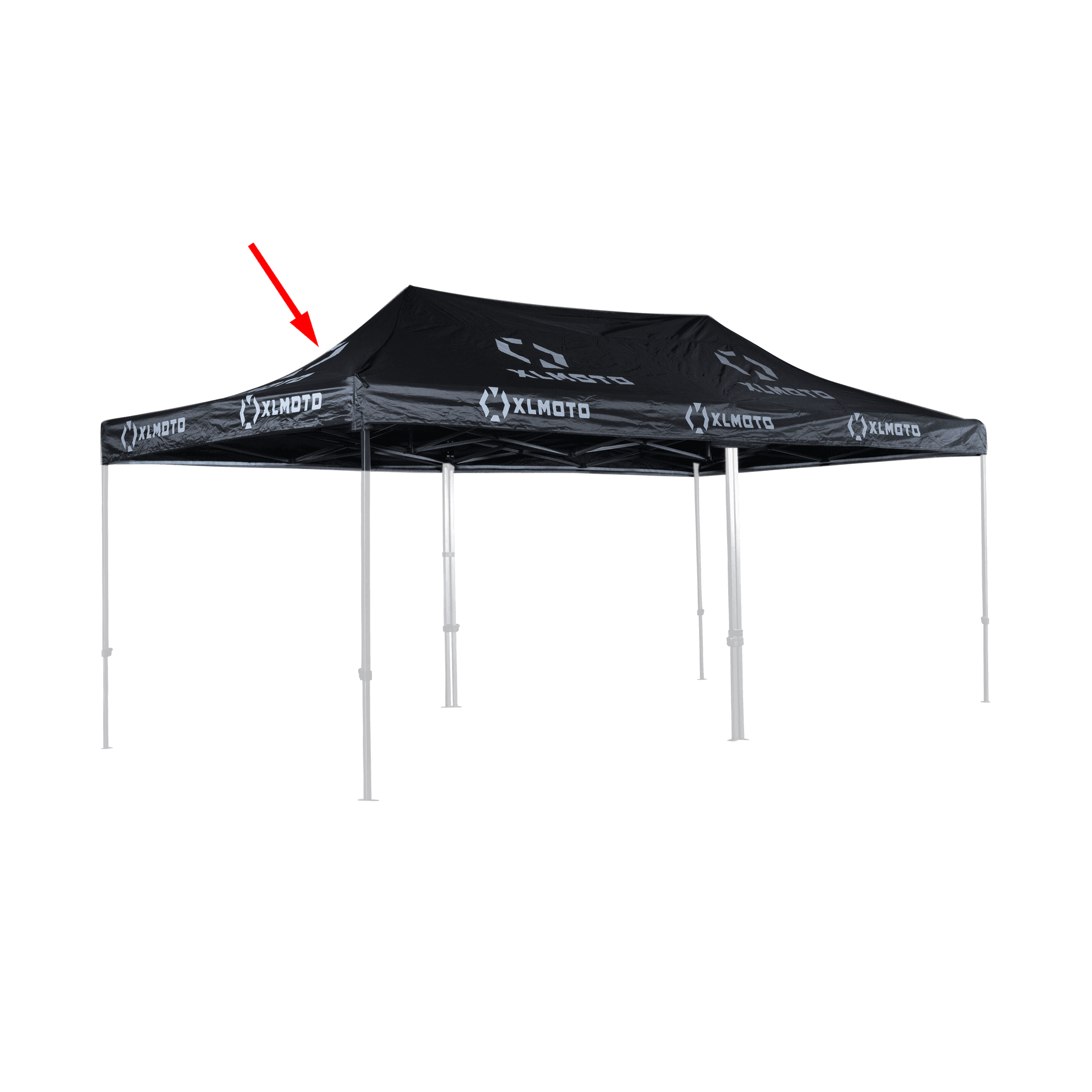 Takduk For Easy-Up Depottelt XLMOTO 6x3m Svart (Kun Tak)