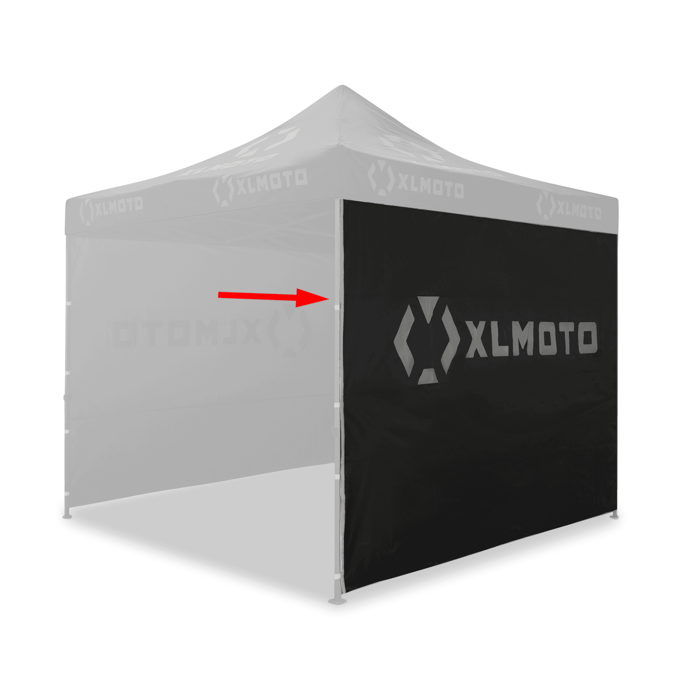 Teltvegg XLMOTO Svart 3stk