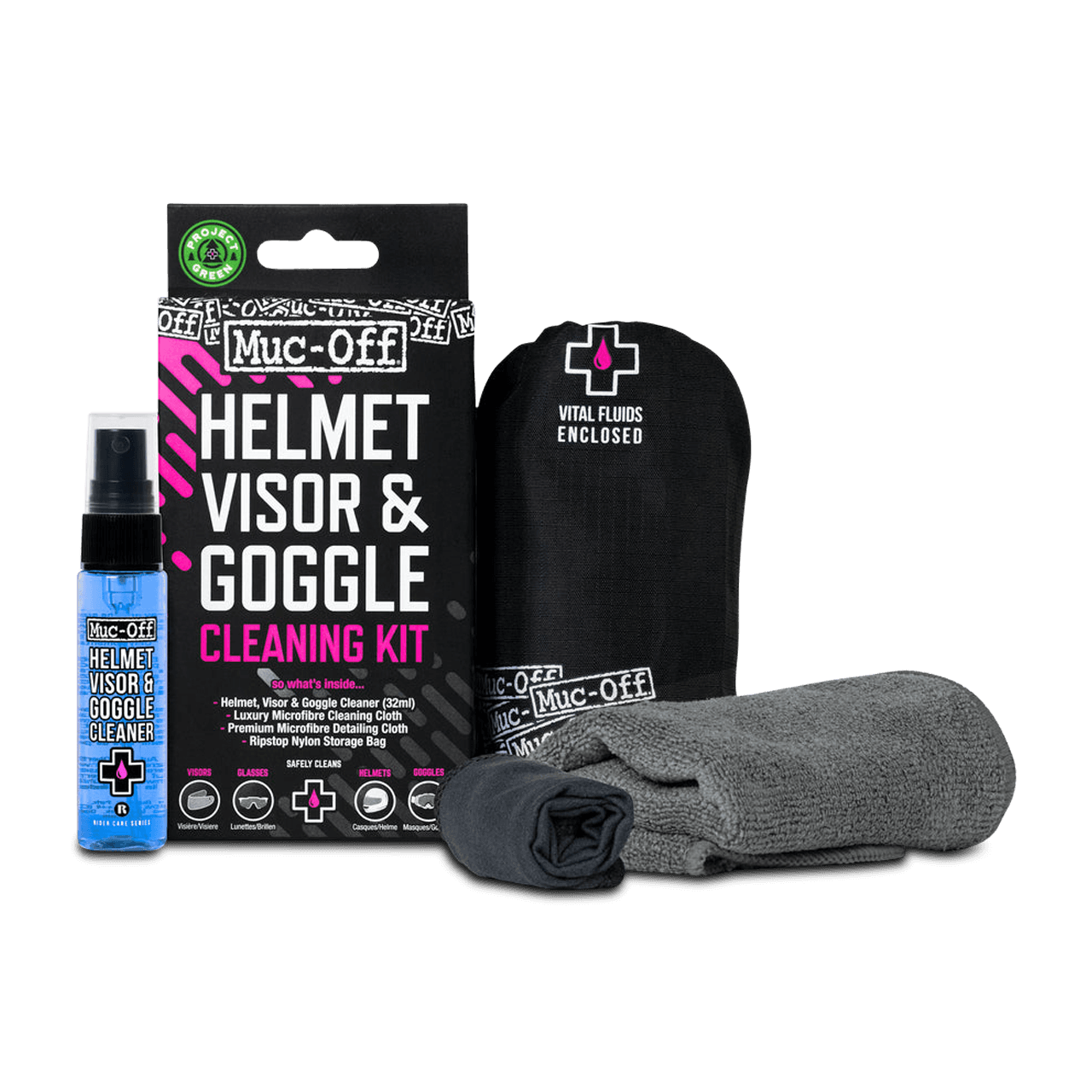 Rengjøringssett Muc-Off Visir, Glass & Briller