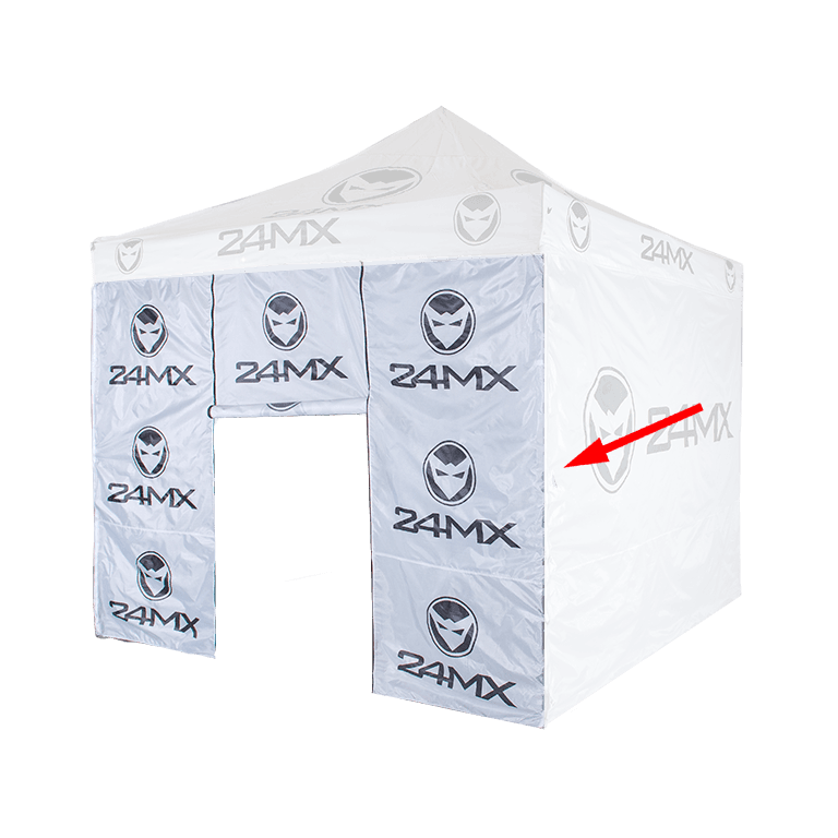 Teltvegg m/Dør til 24MX Easy-Up Depottelt Grå